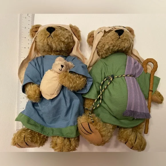 Terry’s Village - Nativity plush jointed Bears  - @10” in height - Picture 2 of 9
